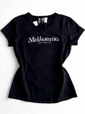 Australia Black Short Sleeve Tee